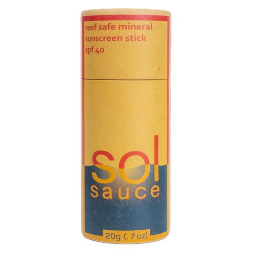 Sol Sauce Mineral Sunscreen Stick • SPF 40+ • Quality Natural Ingredient • Water Resistant • Reef Safe • Only Zinc • Kid Safe (Natural (White))