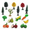 LC JoyCre Toy Trees Toys Plastic Play Trees Vegetables and Fruits Toys for Toddlers School Projects Toys for Kids Learning Toys Realistic Food Figurines