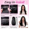 Clip in Hair Extensions Real Human Hair Straight Hair 100% Human Hair Extensions Brazilian Remy Human Hair Clip in Hair Extensions 8pcs with 18Clips 60g Double Weft Handmade 14Inch,#1B Natural Black