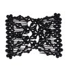 Ruihfas 5Pcs Easy Stretch Beaded Hair Combs Double Magic Slide Metal Comb Clip Hairpins for Women Hair Styling