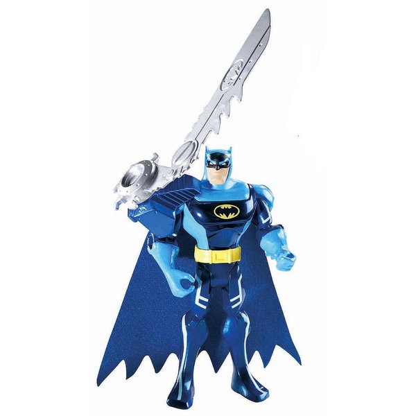 Batman the Brave and the Bold Total Armor - ATTACK BLADE Batman Figure (blue with cloth cape and saw accessory)