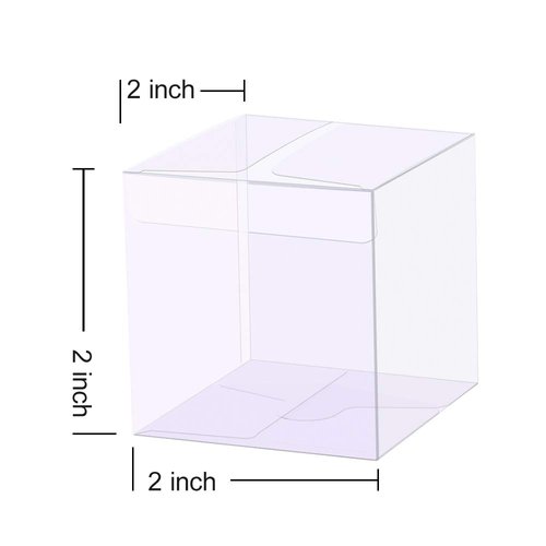 YOZATIA 25PCS Transparent Boxes 2 x 2 x 2 inch, Candy Box, Clear Favor Boxes Gift Boxes for Wedding, Party and Baby Shower Favors