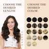 GOO GOO Clip in Hair Extensions Real Human Hair, 14inch 130g 9Pcs, 2A Light Brown, Remy Human Hair Extensions Clip ins for Women, Natural Human Hair