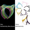 ZIRICHER 6 Colors Cat Headbands Glow in the Dark,Plastic Light Up Hair Band Luminous Headband For Girls Christmas,Happy New Year,Birthday Party