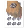 Tilapia Fish Fishing Temporary Tattoo Water Resistant Fake Body Art Set Collection - 54 1" Tattoos (1 Sheet)