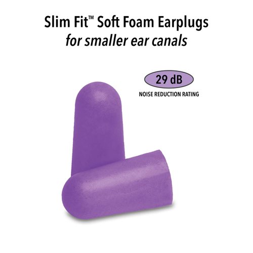 Mack’s Slim Fit Soft Foam Shooting Ear Plugs, 3 Pair - Small Earplugs for Hunting, Tactical, Target, Skeet and Trap Shooting | Made in USA