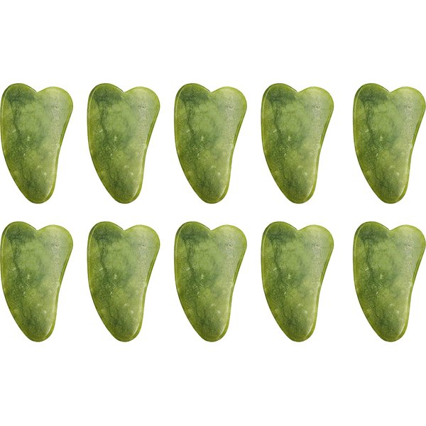10x Jade Roller Gua Sha Set, Detox Scraping Massage Facial, Wrinkles Anti Aging Set (Gua Sha Only - Style #1)