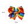 5inch Rainbow Hair Bow Clips,Big Rainbow Ribbon Hair Barrettes Alligator Hairpins for Girls Women Pride Month Parade Outfit Decor Accessories Wedding Summer Holiday Gift