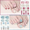 Generic 8 Sheets Toe Nails Wraps Stickers Decals Glossy Nail Polish Strips with Nail File Self Adhesive Marble Flowers Gel Toe Nail Wraps Design Flowers Nail Wraps for Women DIY Manicure Decoration