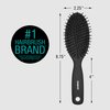Conair Men Hair Brush - Men’s Hairbrush for Everyday Brushing Nylon Bristles Cushion Brush - Brush for All Hair Types - Black