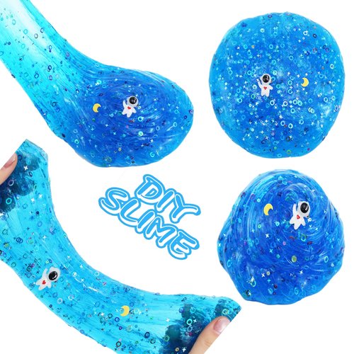 Blue Sky Space Rocks Scented Crunchy Slime,Galaxy Slime Super Soft and Non-Sticky, Great for Birthday Gifts for Girl and Boys Slime Party Favors