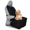 Dog Car Front Seat Cover Pet Bucket Seat Covers Luxury Washable Material Waterproof Nonslip Pet Single Seat Cover for Cars Truck SUV Seatbelt Leash Included