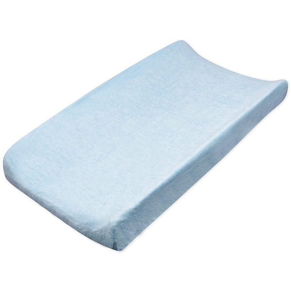 HonestBaby Unisex Baby Organic Cotton Changing Pad Cover And Toddler Sleepers, Light Blue (Terry Cotton), 1 Count Pack Of 1 US