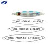 OCEAN CAT 1 PC Slow Fall Pitch Fishing Lures Sinking Lead Metal Flat Jigs Jigging Baits with Hook for Saltwater Fishing 100G/120G/180G (Blue, 180g(6 1/3oz))