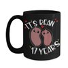 17th Anniversary Mug for Husband Wife Funny Vegan Vegetarian Food Pun Its Bean 17 Years Seventeenth Yr Married Cute Keepsake for Couple 11 or 15Oz Bla