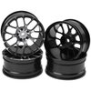 4Pcs Vgoohobby Aluminum Wheel Rims 12mm Hex Hub Width 26mm Compatible with 1/10 Tamiya TT-01 Kyosho RedCat Sakura HSP HPI 1/10 On-Road Racing Touring RC Drift Car (Black)