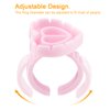 POCMKO 300PCS Glue Rings for Lash Extension Supplies, Lash Glue Cup for Volume Lashes Fan, Eyelash Extension Lash Rings, Glue Holder for Lash Glue Supplies, Lovely Heart Shape Eyelash Rings