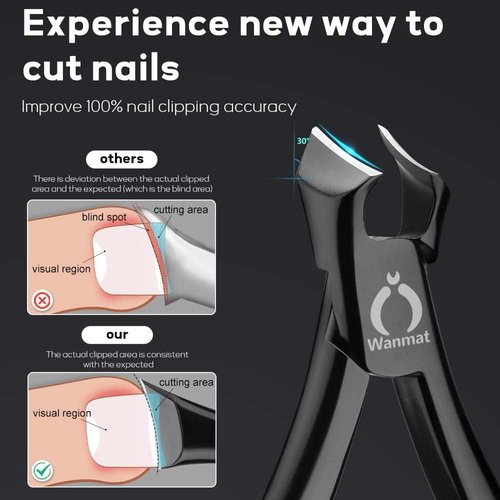 Toenail Clippers for Thick Nails for Seniors, Podiatrist Nail Clippers for Men, Nail Cutter Surper Sharp Blades Lighter Soft Handle