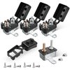 RED WOLF (40A 4PCS) DC 6V-50V Automatic Reset Circuit Breaker #10-32 Stud Bolt Type Circuit Breaker with Metal Fuse Housing Pre-Trimmed Cover Reusable for Boat Marine Trolling Motor RV Battery System
