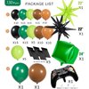Video game Balloon garland kit 135pcs Green and Black brown Controller balloon arch Gamer night Decorations For boy gaming birthday party supplies