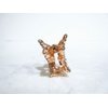 Small mini rose gold star shaped hair claw clip with crystals