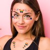 DPKOW 10 PCS Pride Face Rainbow Sticker LGBT Face Temporary Tattoo with Face Temporary Tattoo for Gay Pride Day Party Favors