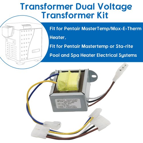Transformer 120-240v Dual Voltage Transformer Kit, Compatible with Pentair Mastertemp or Sta-rite Pool and Spa Heater Electrical Systems Replace for 42001-0107 42001-0107S