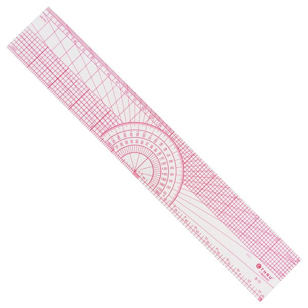 Westcott Beveled Protractor Ruler, 12", Transparent (B-75)