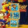 Toy Story Balloon Boxes 2nd Birthday Party Supplies Toy Story Backdrop Two Birthday Balloon Blocks Decorations for Second Birthday Baby Toy Story Party Decorations Supplies