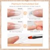 ROSALIND White Poly Extension Gel, 2 PCS 30ml White Poly Nail Gel kit Nail Builder for Opal Nail Art Decoration, Nail Thickening Poly Nail Gel Tube Easy to DIY Use Need UV Lamp