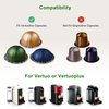 Clinuse Aluminum Foils Lids Seals to Reuse Nespresso Capsules Coffee Pods, Compatible with Nespresso Vertuoline Vertuo, 100Pcs Reuse Coffee Pods Cover Seals (61mm, Grey)