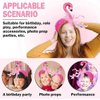Mikily‘s Pink Flamingo Feather Headband for Women, One Size Fits All, Premium Durability Party Accessory Flamingo Costume Headband for Girls & Adults