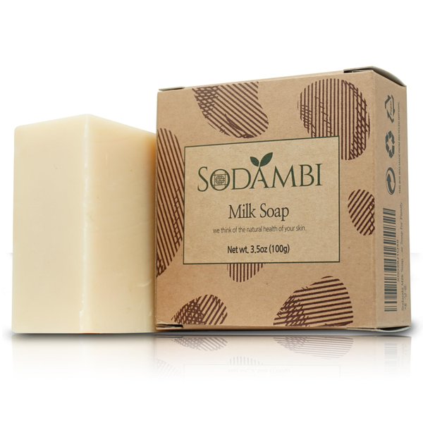 sodambi Cow Milk Soap – 3.5Oz Soap Bar – All Natural Body Soap - Luxurious Handmade Soap for Face and Body – Pure Formula with No Parabens, Sulphates – Intense Moisturizing Effect