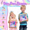 Windidi Girls Gifts Pom Pom Crafts 3PCS 7.9-Inch, Pom Pom Art Kit & Crafts for Kids Ages 2-4 4-8 6-8, Toddler Crafts Kits Art Projects, DIY School Supplies Kit, Birthday Christmas Gifts (Unicorn Set)