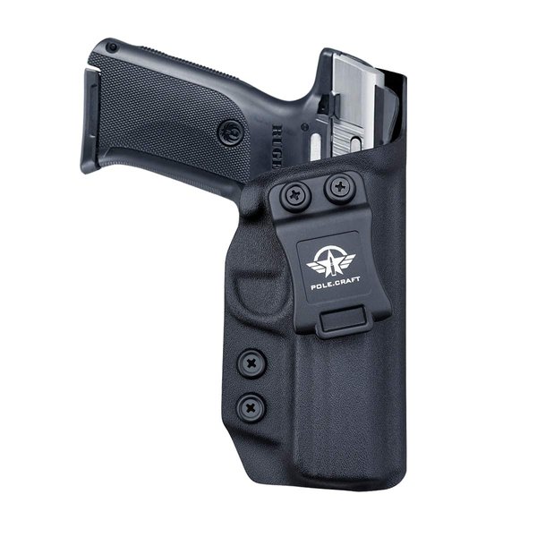 Ruger SR9 Holster, Ruger SR40 Holster - Kydex IWB Holster Ruger SR9 / Ruger SR40 Holster IWB - Inside Waistband Holster Widened Entrance for Ruger SR9 / SR40 Accessories (Black, Right Hand)