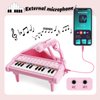 Amy&Benton Toy Piano for Baby Girls Pink Toddler Piano Keyboard Toy 1 2 3 Years Old Girls Kids Birthday Gift Toys