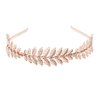 Women Lady Greek Roman Laurel Leaf Hair Hoop HeadBand Bridal Hair Crown Headdress Metal Leaf Branch French Hair Bands Hair Accessories (Rose gold)