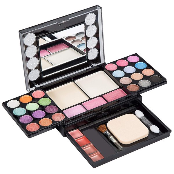 Eyeshadow Palette LT Makeup Palette 37 Bright Colors Matter and Shimmer Lip Gloss Blush Brushes Cosmetic Makeup Eyeshadow Highly Pigmented Palette for Girls Festival Birthday Gift Concealer Makeup Kit
