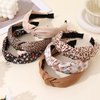 Kasmena 6PCS Knotted Headbands for Women Girls Non Slip, Wide Headbands Head Hair Bands for Women's Hair Cute Floral Headbands Hair Accessories for Women Girls-Brown