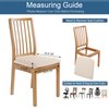 smiry Seat Covers for Dining Room Chairs Stretch Jacquard Dining Room Chair Seat Covers Set of 4, Beige