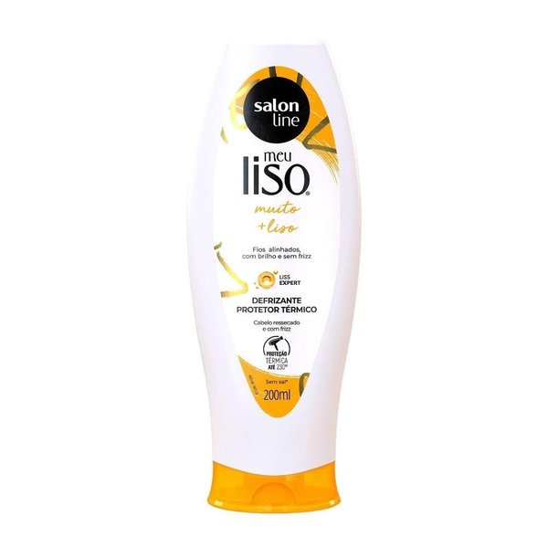 Salon Line Linha Tratamento (Meu Liso) Defrizante Selante Termico #Muito+Liso Amido de Milho Capilar 200 ml - (My Straight Collection - Corn Starch Frizz Removal Thermal Sealant 6.76 Fl Oz)