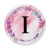 Cell Phone Pop Out Holder,Pink Purple Blue Flower Letter I PopSockets Grip and Stand for Phones and Tablets
