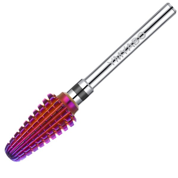 YMYABO Nail Drill Bit,Professional 3/32" Purple Tornado Carbide Tungsten Multifunction Bits， Fast Remove for Hard Gel and Acrylic, Manicure Pedicure Cuticle Nail Polishing Tool-XC