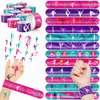 48PCS Gymnastics Party Favors 24PCS Tattoos 24PCS Slap Bracelets Wristbands Themed Birthdays Party Supplies Decorations Decor Pattern Girls Boys Gifts School Classroom Prize Carnival Christmas Reward