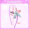 WRBAJIS Starfish Headband Glitter Fish Scale Hair Bands Sparkling Sea Star Hair Hoop Mermaid Hair Accessories for Women Girls Birthday Wedding Festival Celebration Party Supplies(Purple)