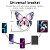 Cavdycidy Bling Metal Cute Butterfly Cell Phone Ring Holder 360°Rotation Finger Stand Kickstand Universal Compatible with All Smartphone(Diamond Blue)