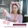 Redvigh 9Pcs Face Wash Headband Wristband Set Bow-Knot Headband and Wrist Bands Set Prevent Water Running Down for Women washing face Skincare