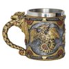 alikiki Medieval Steampunk Dragon Mug - Renaissance Mechanical Dragons Beer Stein Tankard Stainless Coffee Cup Father Day Gift Mug for Dragon Collector Lovers Themed Party Decoration (14OZ)