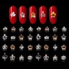 WOKOTO 32Pcs Mutiple Shapes 3D Gold And Silver Crowns Nail Charms For Nails Art 3D Jewelrys For Women Nails Crown Nail Jewelrys For Acrylic Nails Crowns Nail Rhinestones And Charms For Nails Girls