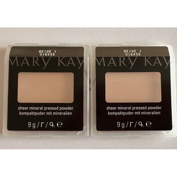 Mary Kay Lot 2 Beige 1 Sheer Mineral Pressed Powder Foundation New